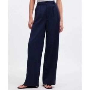Madewell The Harlowe Wide-Leg Pant 100% Linen | Size 0